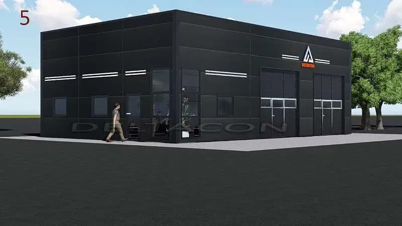 DELTACON Stahlhalle Büro Werkstatt 10 x 15 x 4,20/ 5,50 m ( Gewährleistung 5 Jahre ! - Bild 1