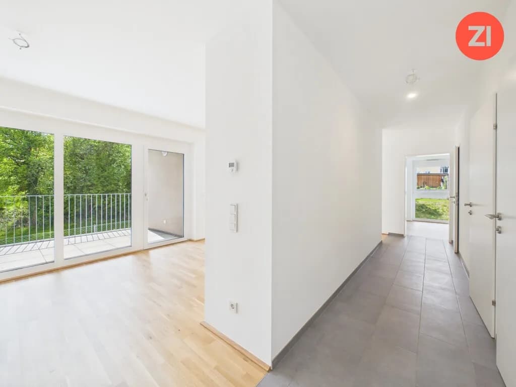 Geförderte 2-Zimmer-Wohnung mit Tiefgaragenparkplatz und Loggia in Gallspach. Erstbezug! - Bild 1