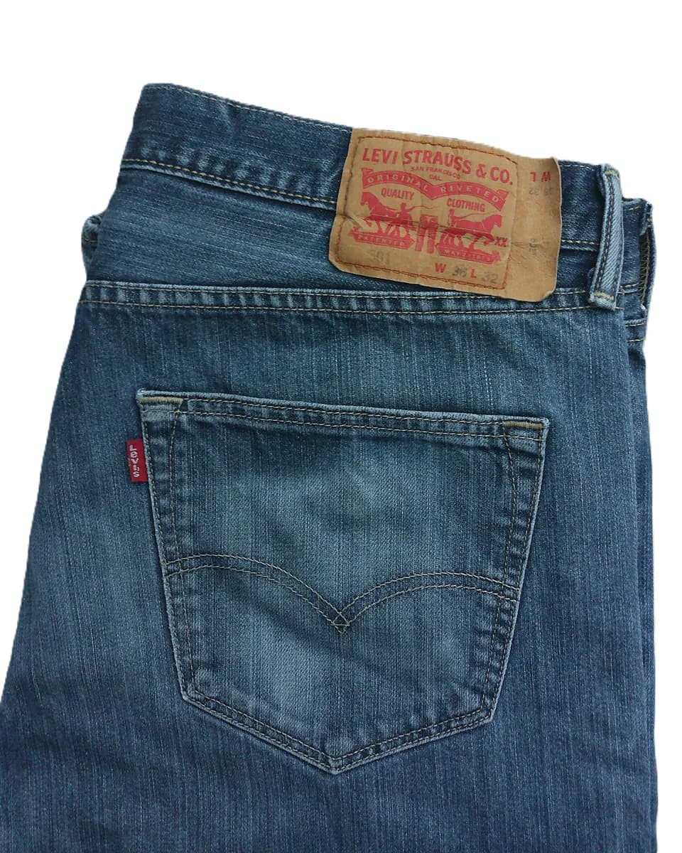 Levis 501 Original Fit Jeans Blau, Herren Hose, Gr W36 L31