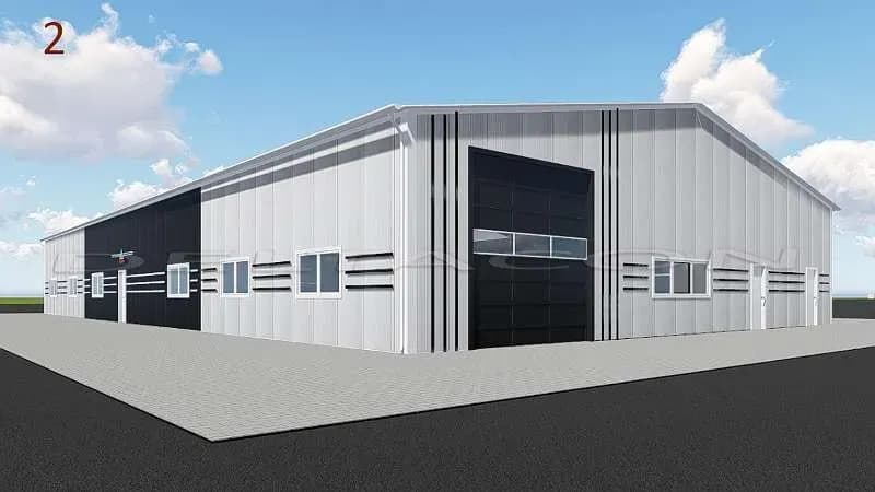 DELTACON Stahlhalle Büro Werkstatt Produktion 15 x 35 x 5,00/ 6,50 m / Gewährleistung 5 Jahre ! - Bild 1