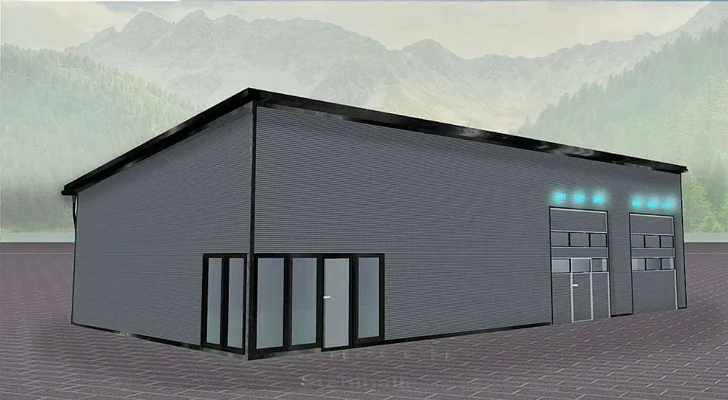 DELTACON Stahlhalle Garage Werkstatt 10 x 20 x 4/ 5,20 m isoliert + neu ! Sofort lieferbar! - Bild 1