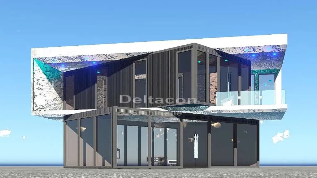 DELTACON Container-Pavillon Büro Verkauf 100m² Neu !