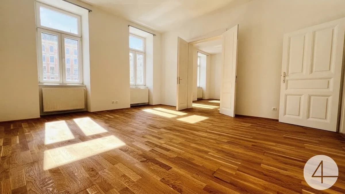 90m zur S-Bahn - Erstbezug nach Generalsanierung: Helle 3-Zimmer-Altbauwohnung mit Lift am Rennweg