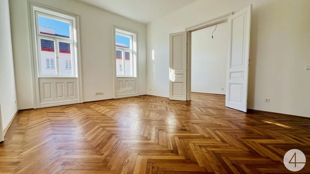 Erstbezug · U6 in Gehweite · hochwertige 3-Zimmer-Wohnung · Lift · Küche mit Essbereich · Fußbodenheizung