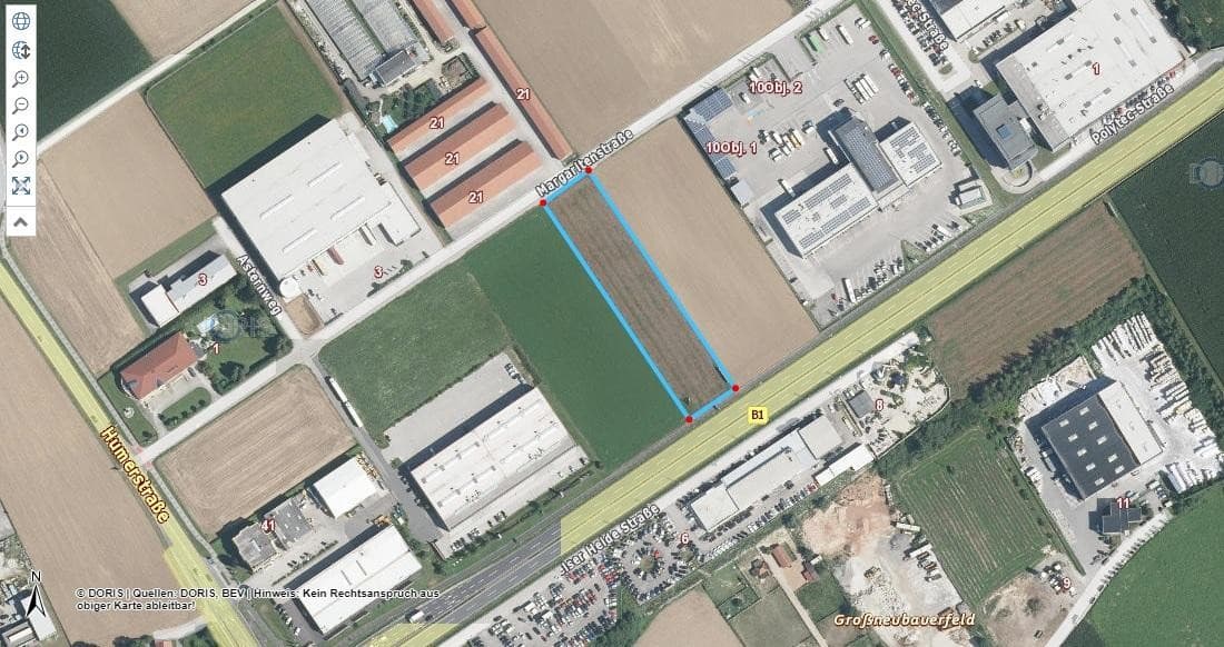 NEUBAUBÜRO 1200 bis 2000 m2 im OG direkt an der B 1 in Hörsching- Fertigstellung Herbst 27 - Bild 1