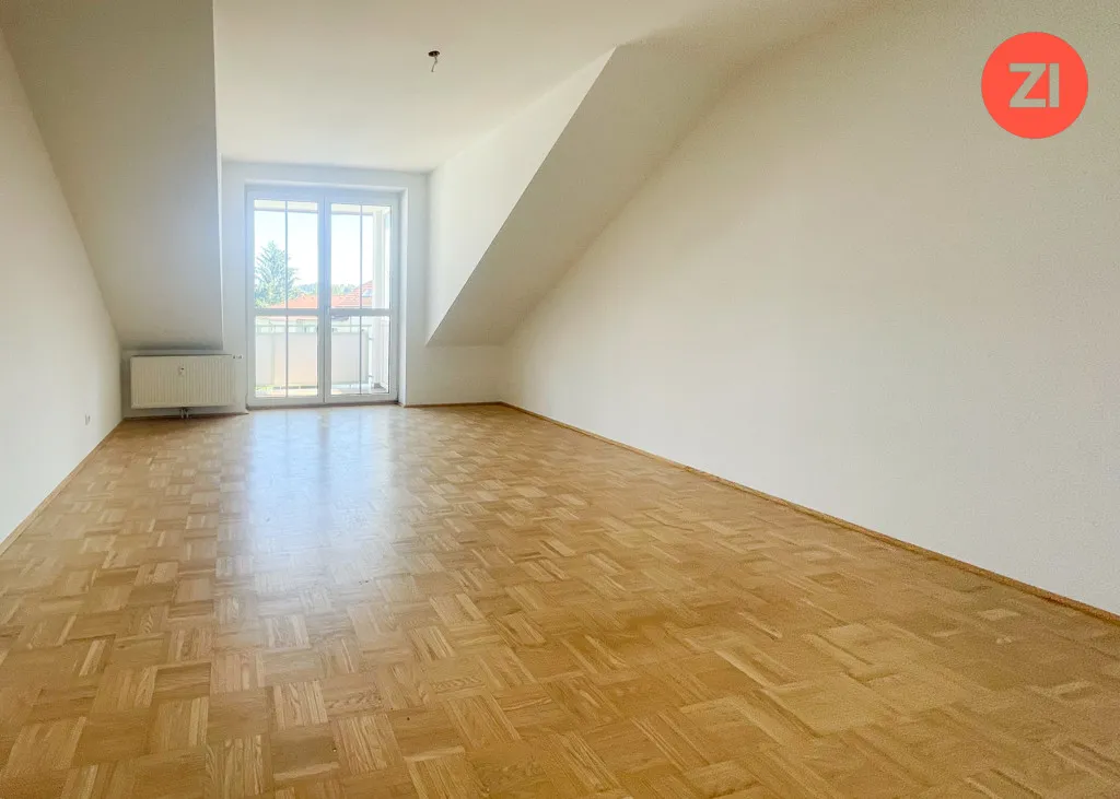 Geförderte 3- Zimmer Dachgeschoss-Wohnung inkl. Loggia und Stellplatz Einbau einer Küche möglich - Bild 1