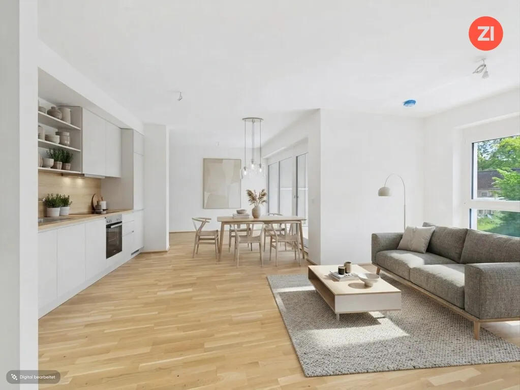 Geförderte 2-Zimmer-Wohnung mit Tiefgaragenparkplatz und Loggia in Gallspach. Erstbezug! - Bild 1