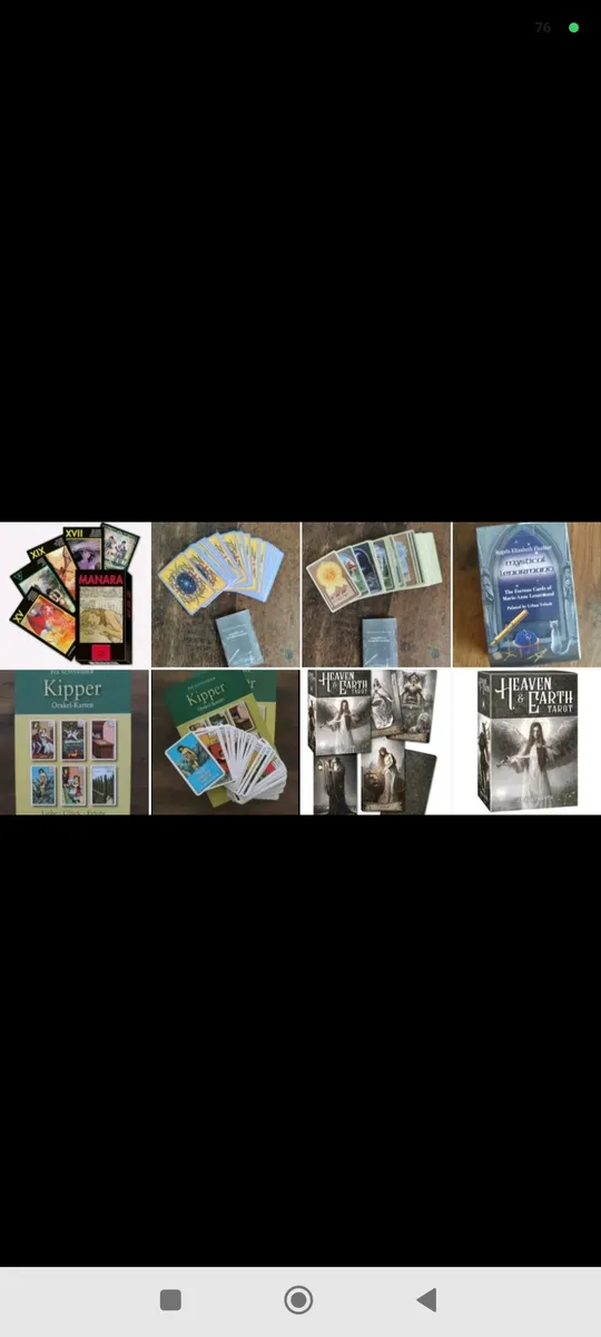 Paket aus 4 Kartendecks - Tarotkarten Lenormand Orakel Karten Esoterik