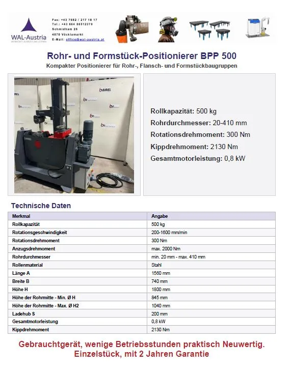 Rohrpositionierer BPP-500 - Bild 1