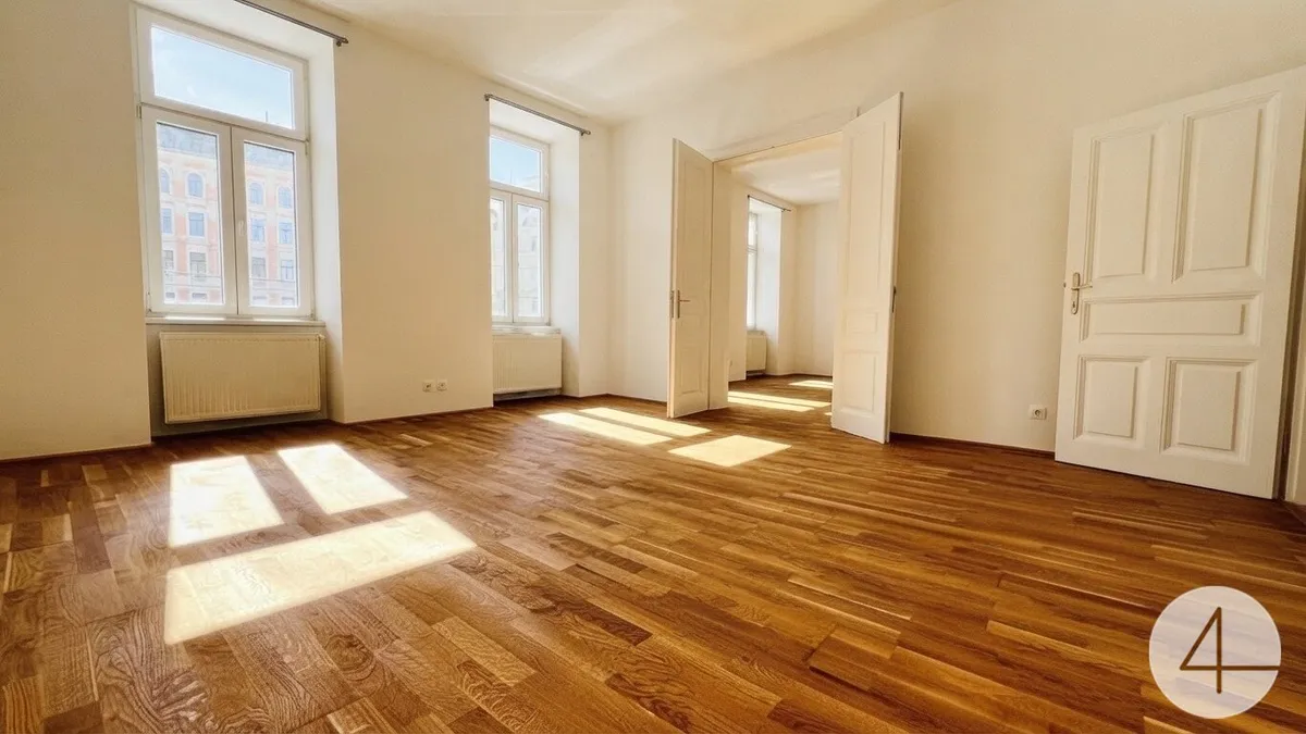 90m zur S-Bahn - Erstbezug nach Generalsanierung: Helle 3-Zimmer-Altbauwohnung mit Lift am Rennweg - Bild 1