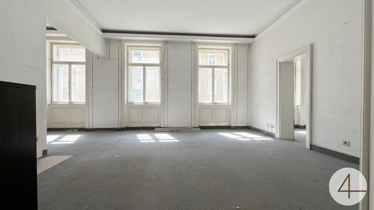U4 ums Eck - sanierungsbedürftige 3-Zimmer-Altbauwohnung im Alsergrund - Seitenstraße Ruhelage - Bild 1