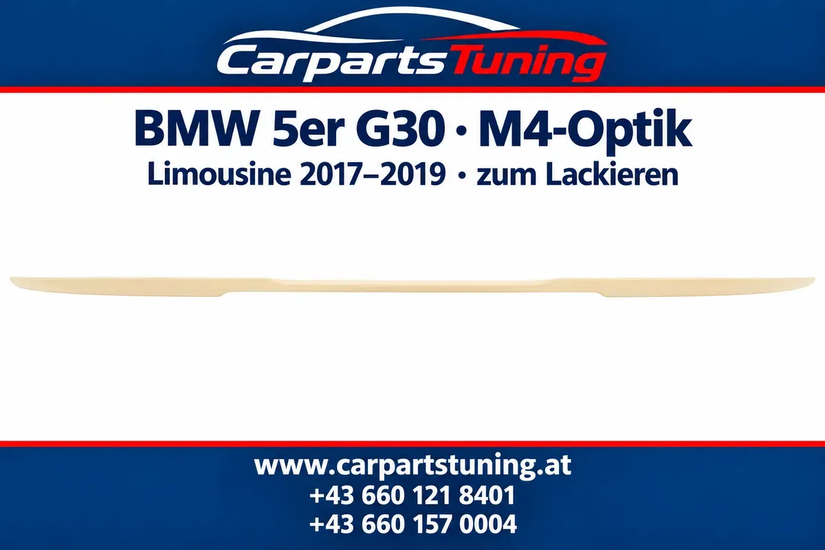 BMW 5er G30 Limousine 2017-2019 Heckspoiler M4-Optik zum Lackieren