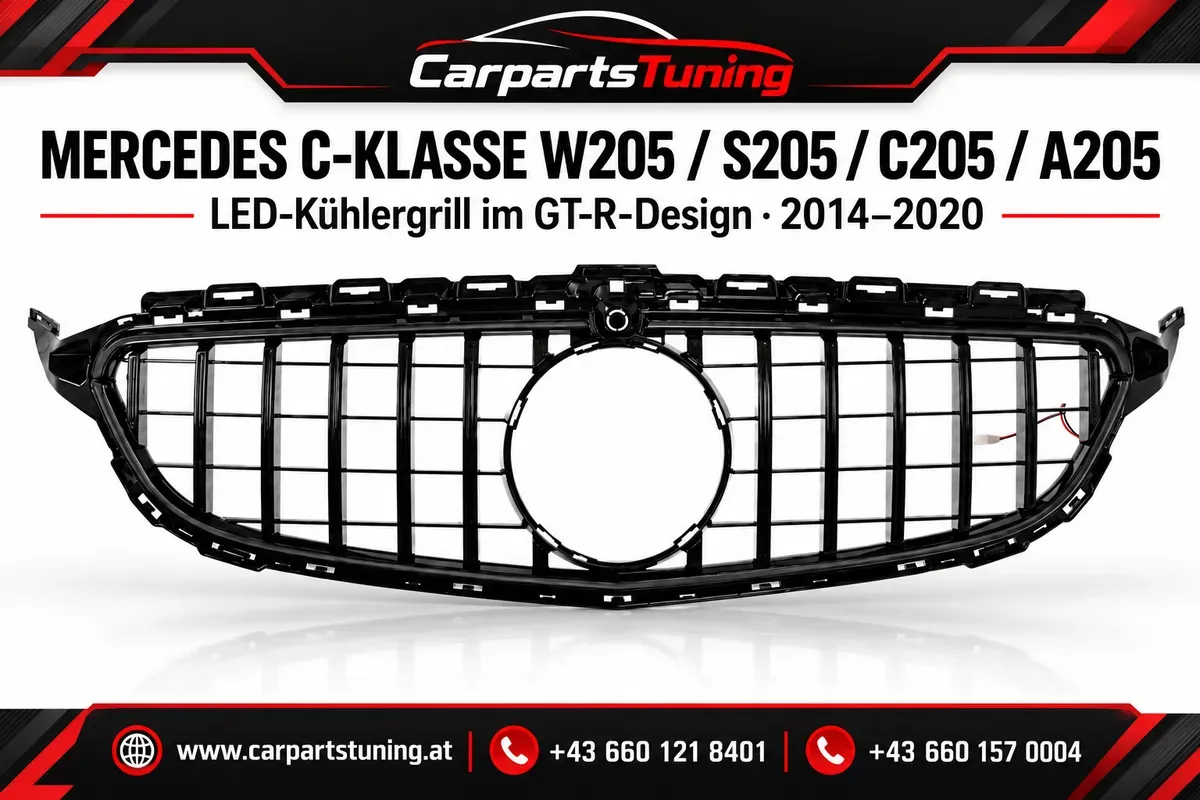 Mercedes C-Klasse W205 S205 C205 A205 LED Kühlergrill GT-R 2014-2020
