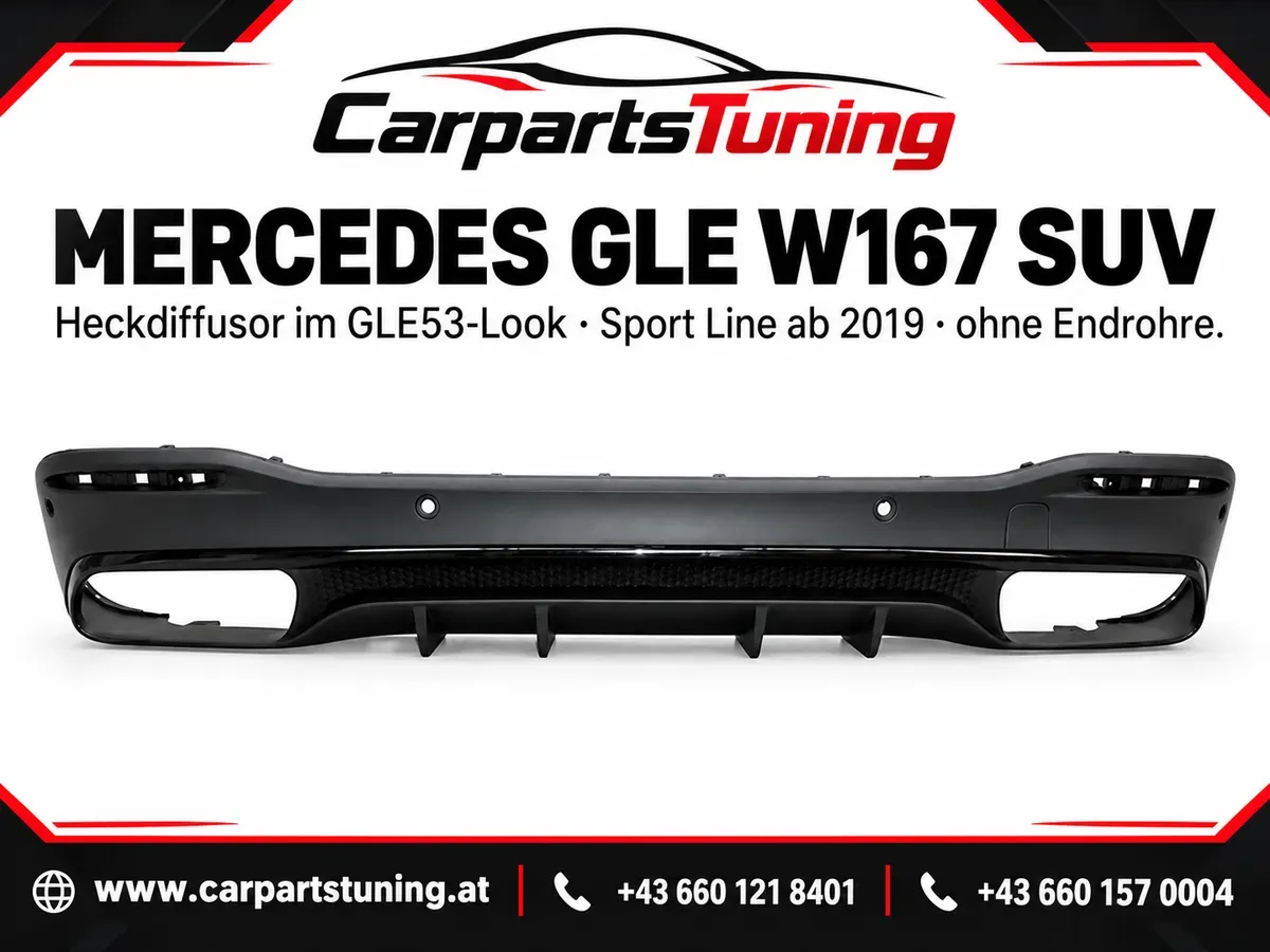 Mercedes GLE W167 SUV Heckdiffusor GLE53 Look Sport Line ab 2019