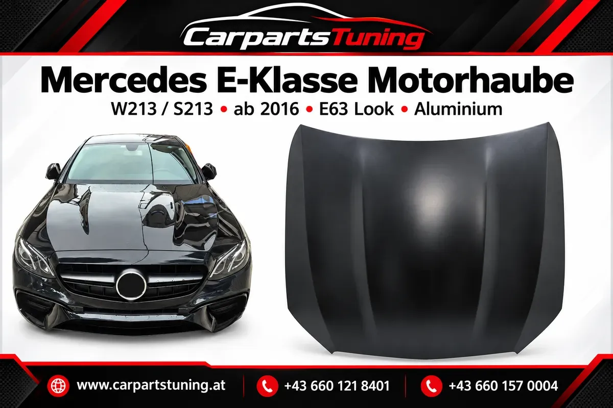 Mercedes E-Klasse W213 S213 Motorhaube Aluminium E63 Look ab 2016