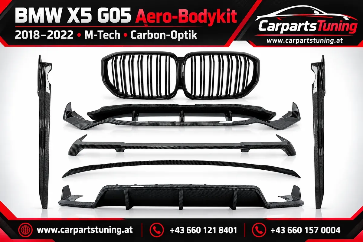 BMW X5 G05 2018-2022 Aero-Bodykit M-Tech Carbon-Optik mit Nierengrill