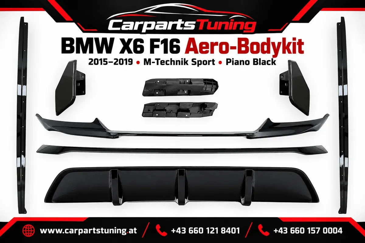 BMW X6 F16 2015-2019 Aero-Bodykit M-Technik Sport Piano Black