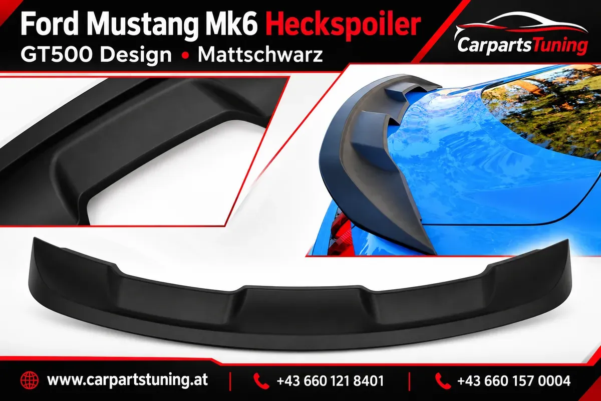 Ford Mustang Mk6 Heckspoiler GT500 Design ABS Mattschwarz