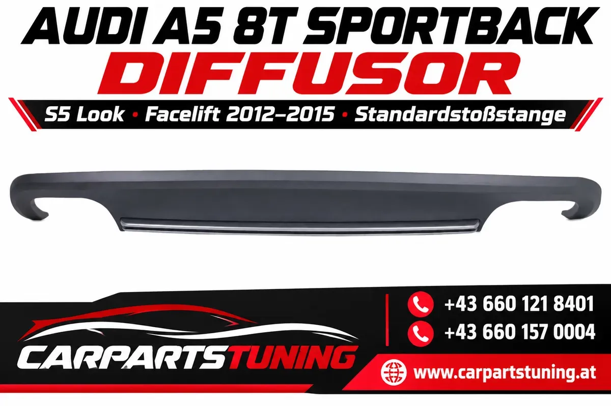 Luftverteiler Standard Stoßstange für Audi A5 8T Sportback Facelift 12-15 S5 Look