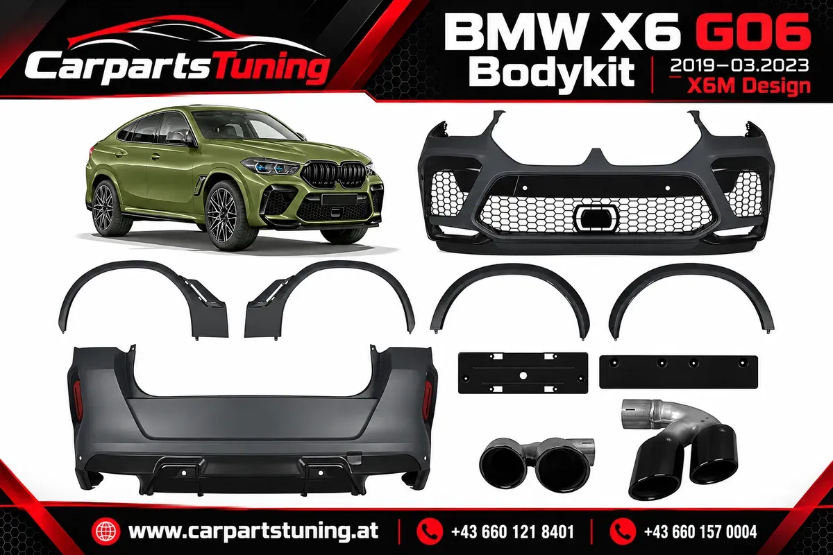 Bodykit BMW X6 G06 2019-03.2023 X6M Design mit Radläufen & Endrohren