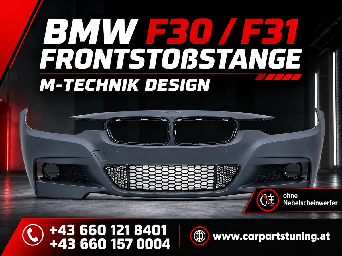 Frontstoßstange passend für BMW 3er F30 F31 (2011-2019) M-Technik Design ohne Nebelscheinwerfer