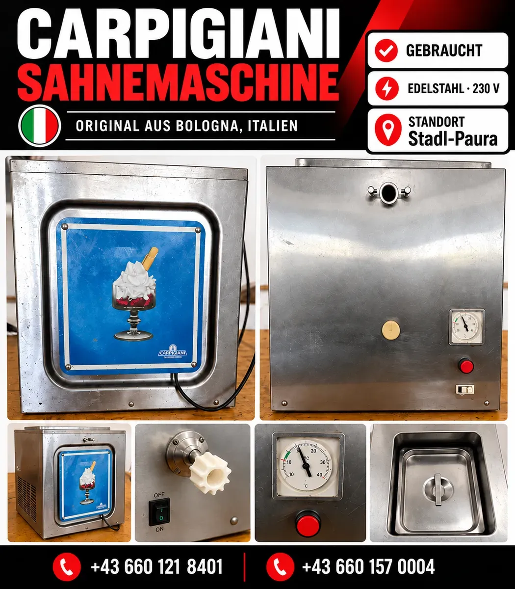 CARPIGIANI Sahnemaschine - Bologna / Italien - Edelstahl - professionelles Gerät - Bild 1