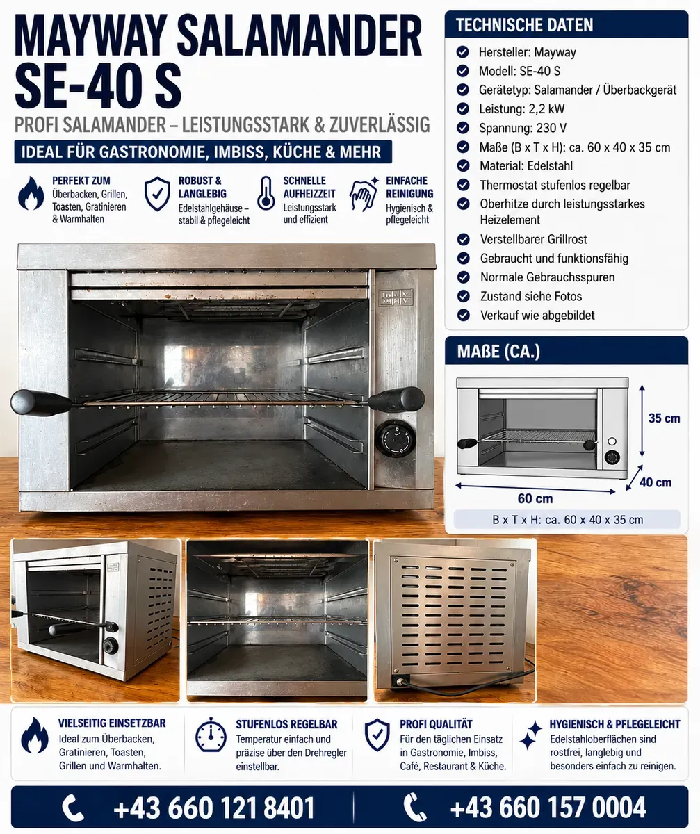 Mayway Salamander SE-40 S - 2,2 kW / 230V - Edelstahl