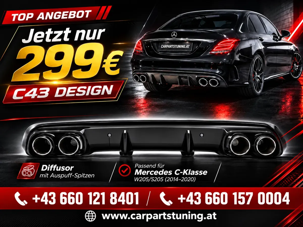Mercedes W205/S205 Heckdiffusor C43 Design | Sport Line