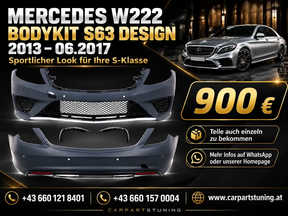 Karosseriebausatz geeignet für Mercedes S-Klasse W222 (2013-06.2017) S63-Design