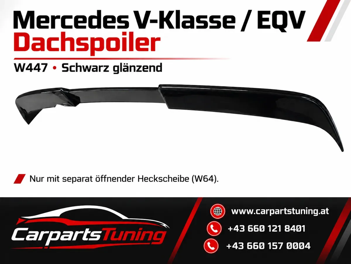 Mercedes V-Klasse W447 EQV Dachspoiler | Schwarz glänzend | W64