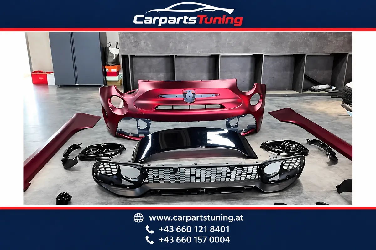 Fiat 500 2007-2015 Bodykit Stoßstangen Schweller Dachspoiler