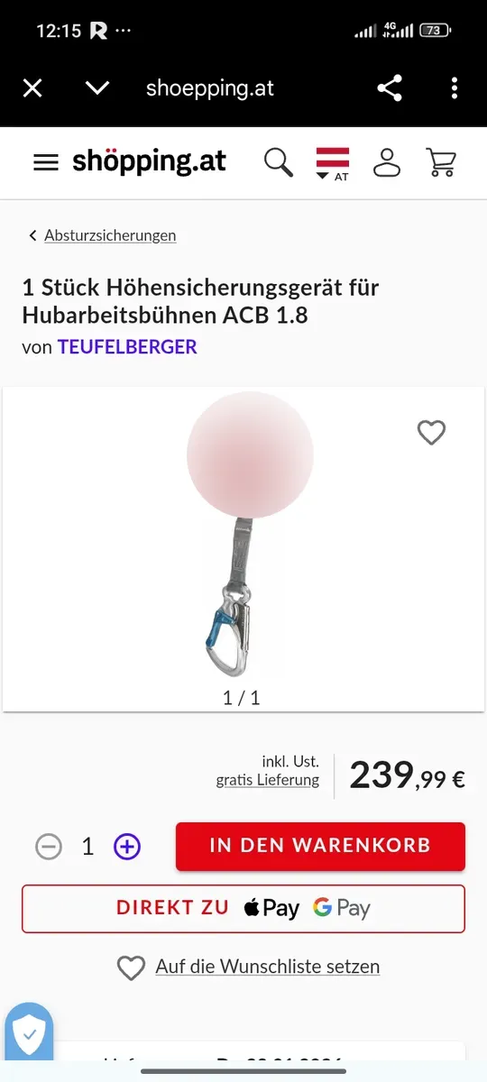  3stk Höhensicherungsgaret 